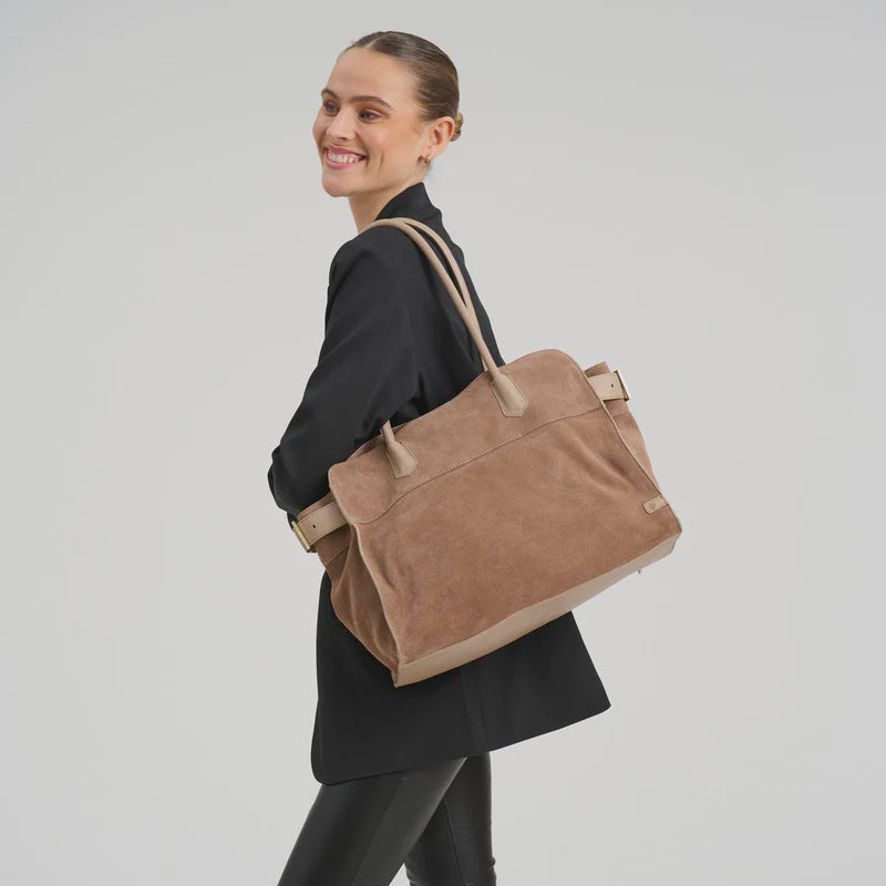 Depeche Suede shopper Taupe
