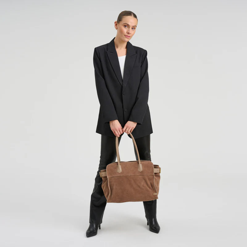 Depeche Suede shopper Taupe