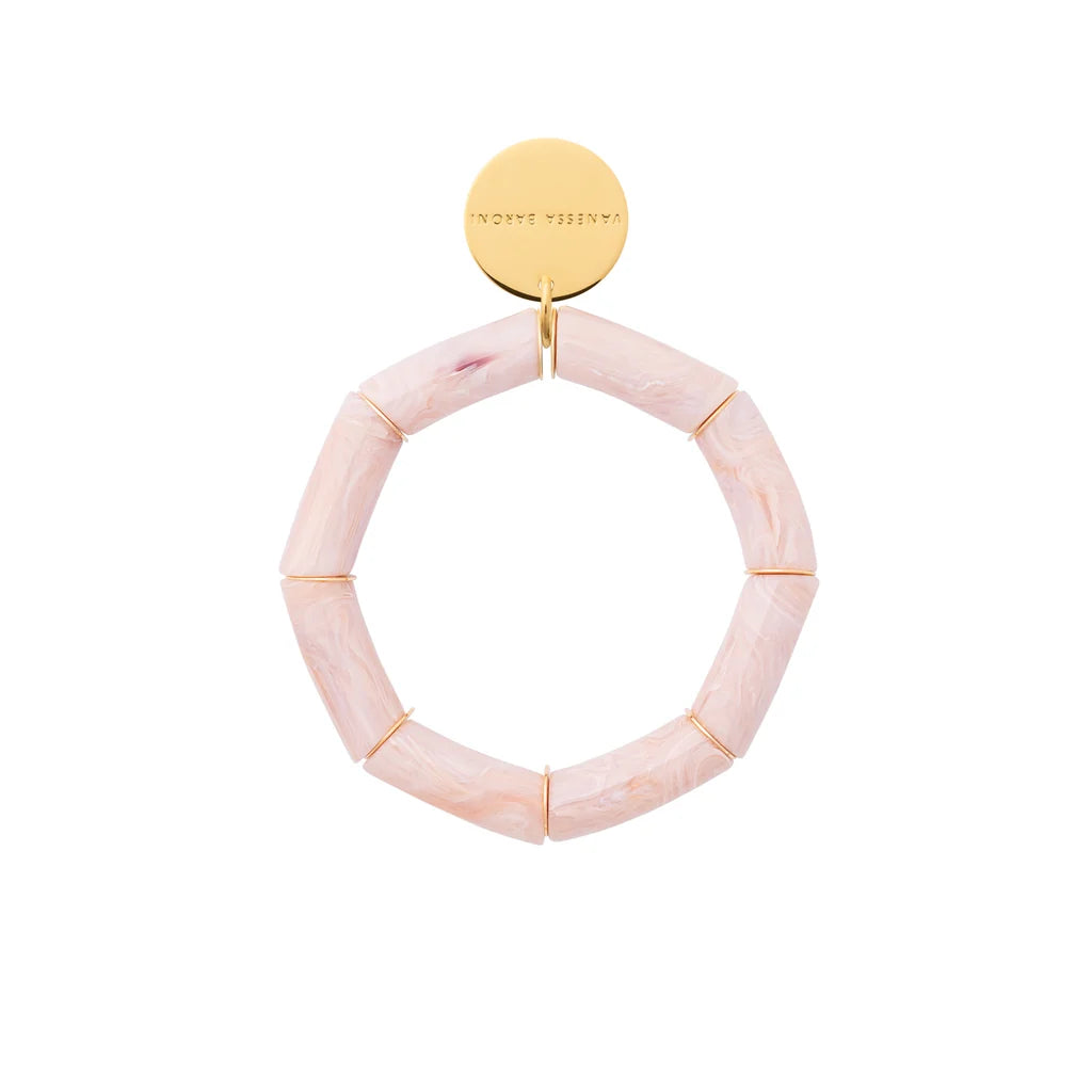 Vanessa Baroni Flex Bracelet ivory rose marble