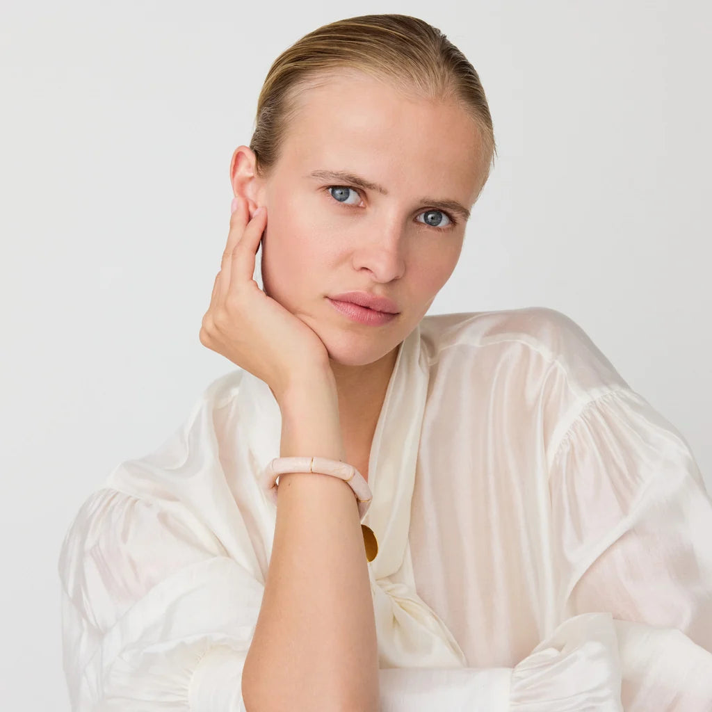 Vanessa Baroni Flex Bracelet ivory rose marble
