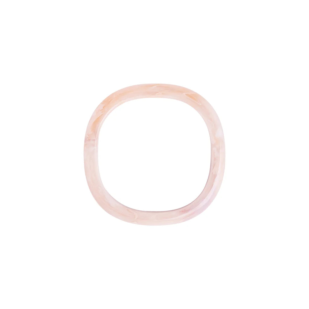 Vanessa Baroni Soft Edge Bangle ivory rose marble