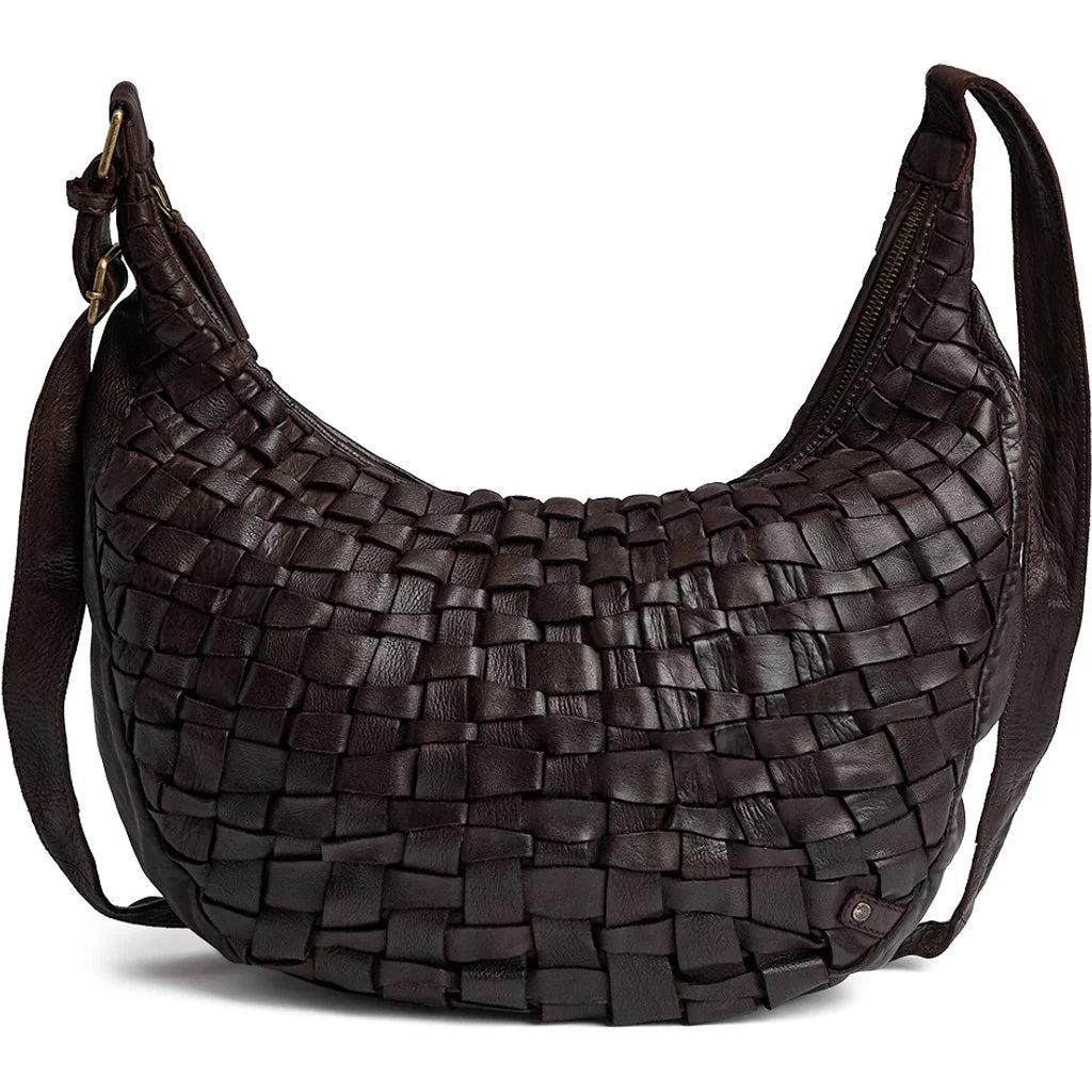 DEPECHE Warsaw handwoven leather shoulder bag