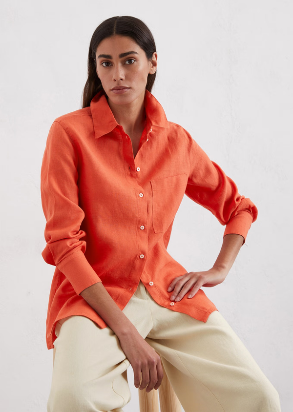 Marc O'Polo Linen blouse regular made of light quality