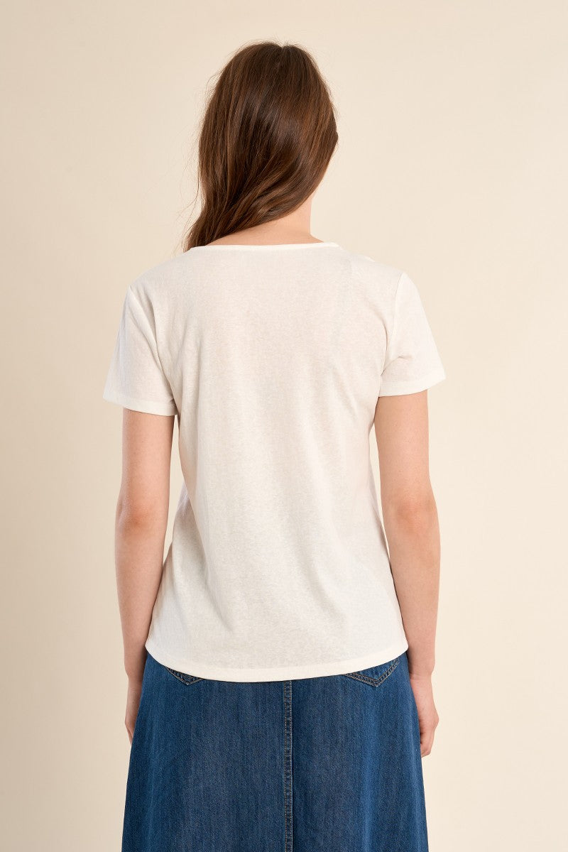 Molly Bracken Casual T-shirt with embroidered details