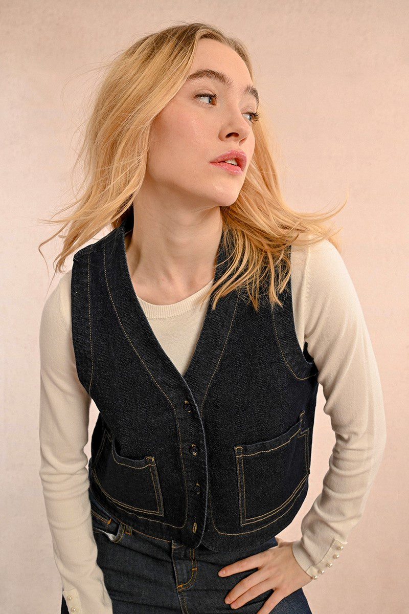 Molly Bracken Denim Waistcoat