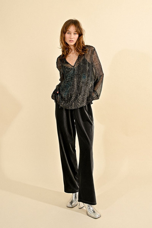 Molly Bracken Flowing Velvet Pants