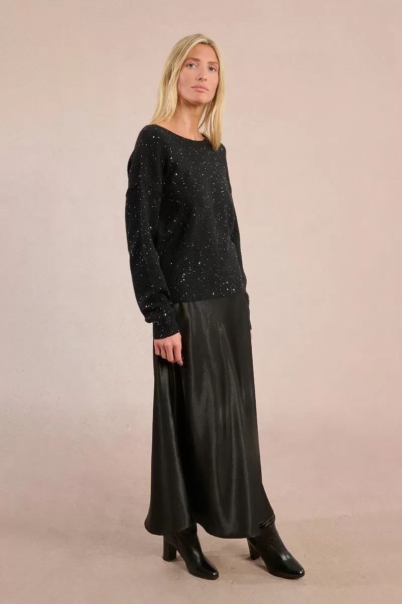 Molly Bracken Halter sweater with sequins
