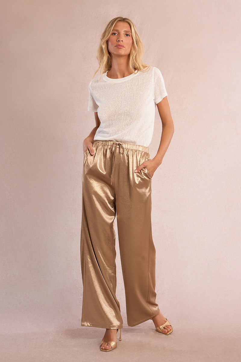 Molly Bracken High-waisted trousers, satin