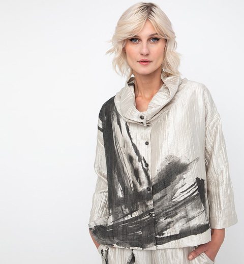 OZAI N KU GOLD SPLASH SHIRT