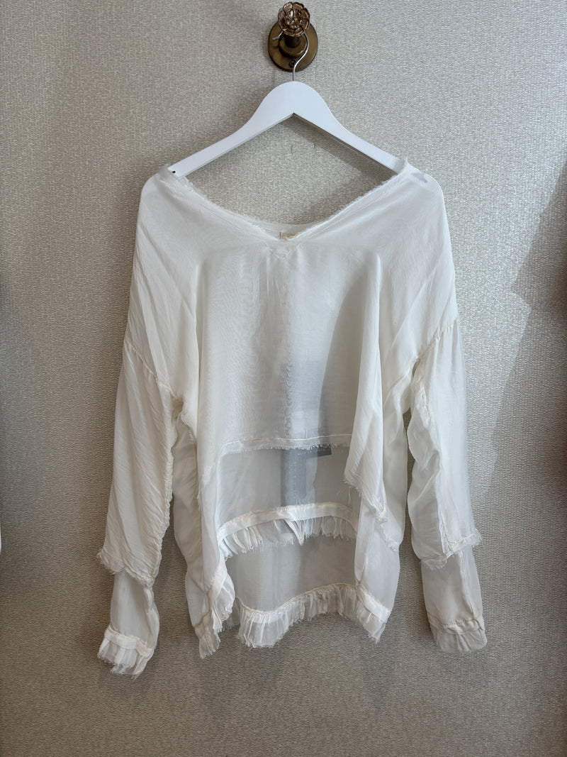 Sanctamuerte Asymmetrical V-Neck T-Shirt