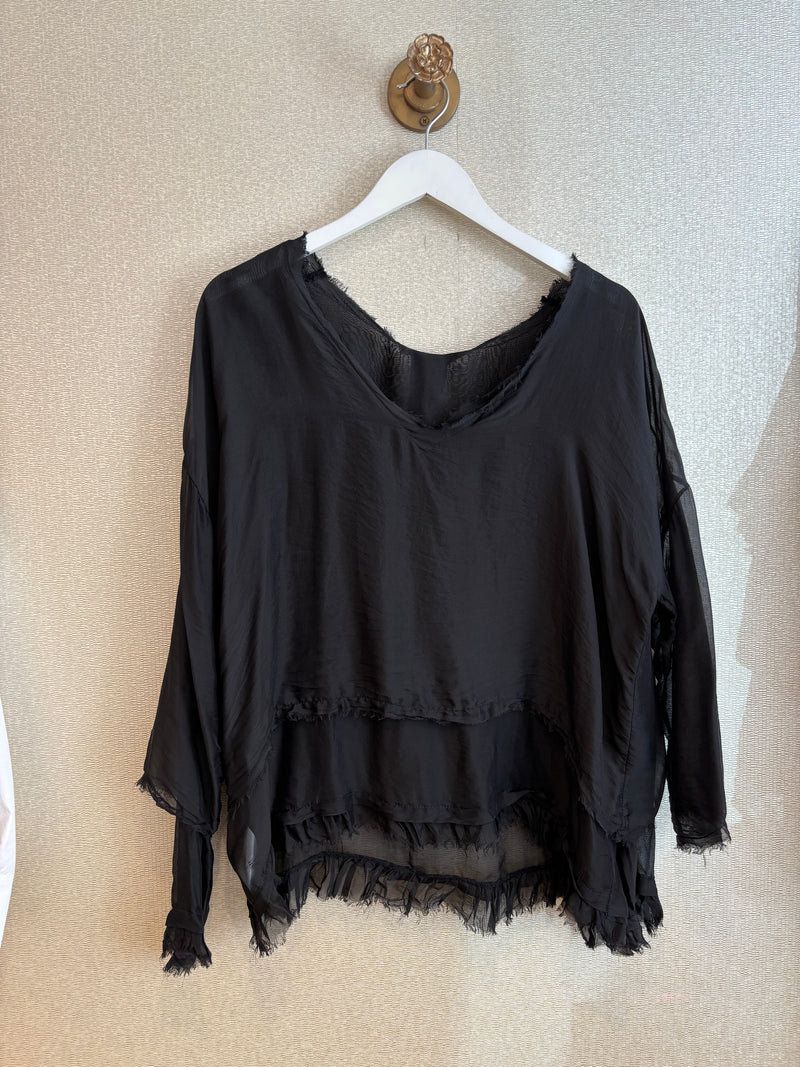 Sanctamuerte Asymmetrical V-Neck T-Shirt