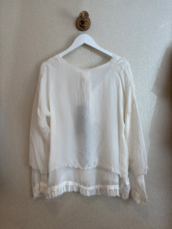 Sanctamuerte Asymmetrical V-Neck T-Shirt