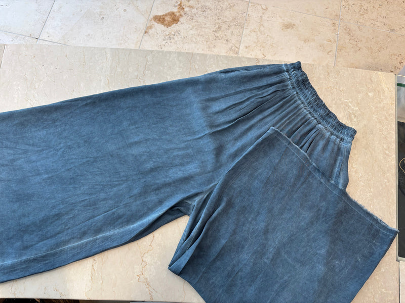 Sanctamuerte Palazzo Trousers Blue Matisse