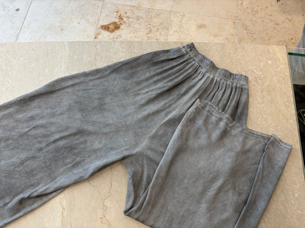 Sanctamuerte Palazzo Trousers Grey Shadow