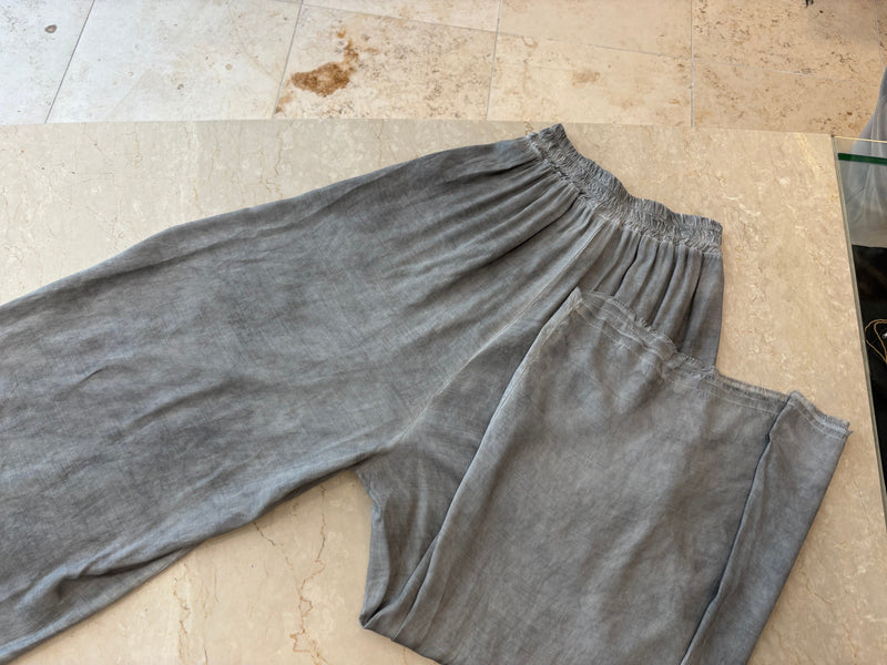 Sanctamuerte Palazzo Trousers Grey Shadow