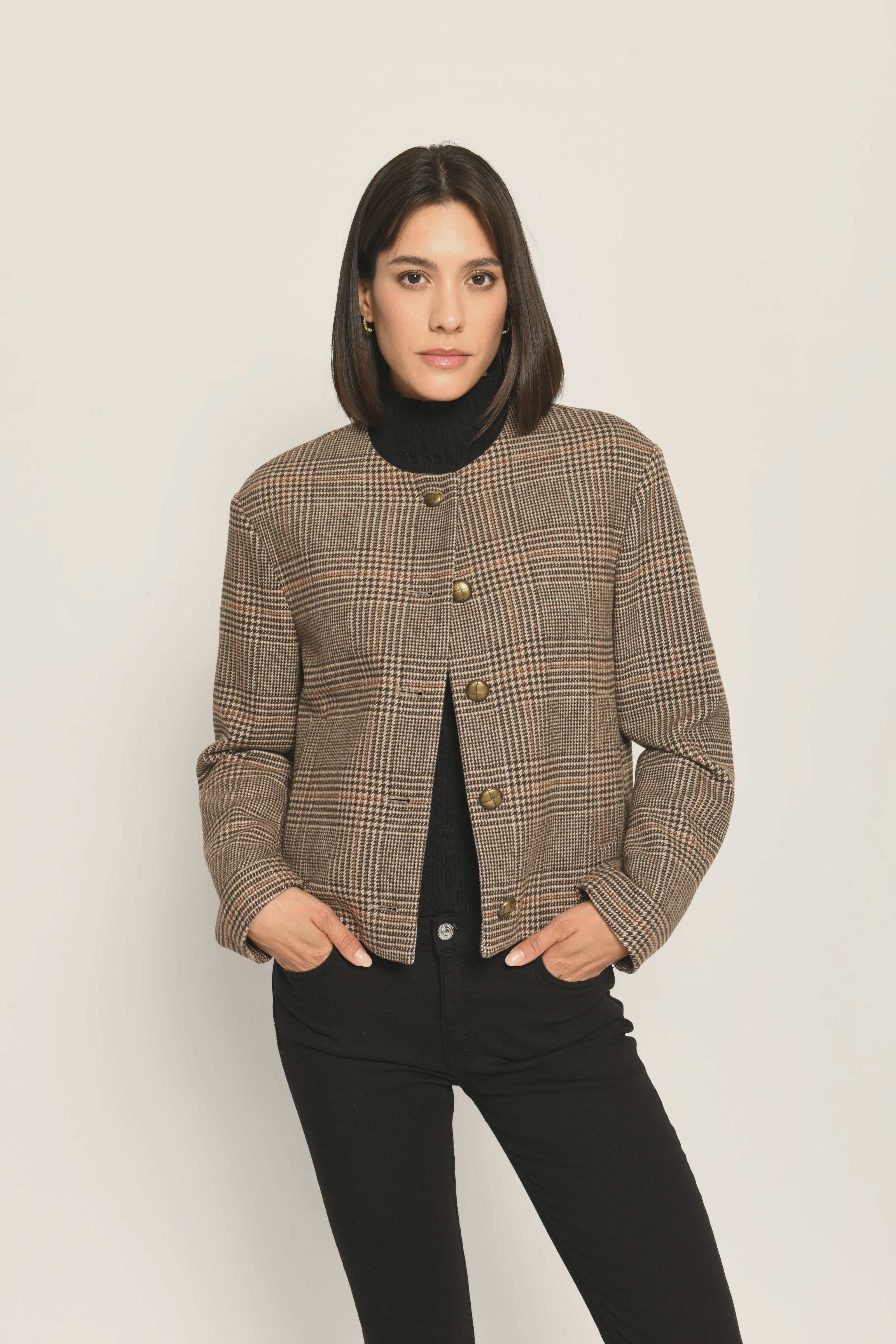 White Label Vintage Check Box Jacket