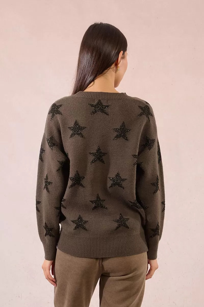 Molly Bracken Knitted sweater, glittery stars