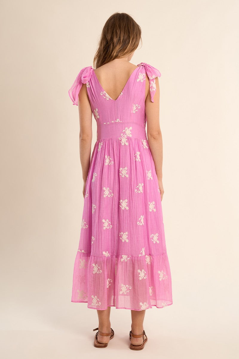 Molly Bracken Long dress with embroidery