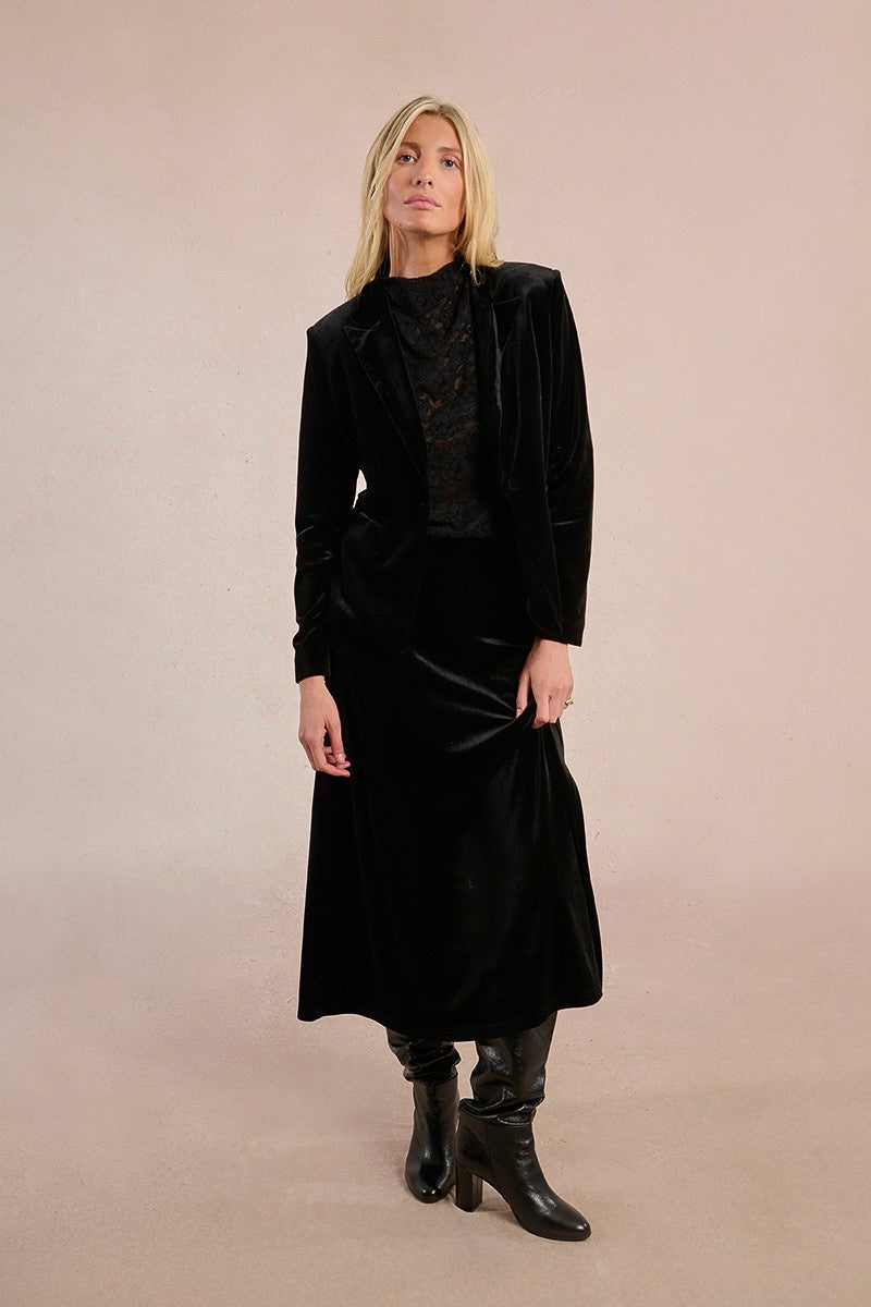 Molly Bracken Long velvet skirt