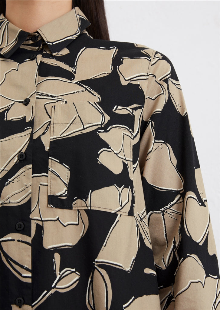 Marc O'Polo Relaxed print dress with TENCEL™ Lyocell
