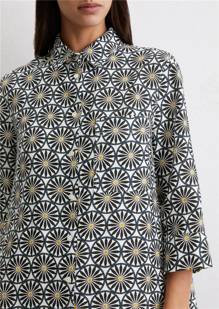 Marc O'Polo Relaxed linen dres with print pattern