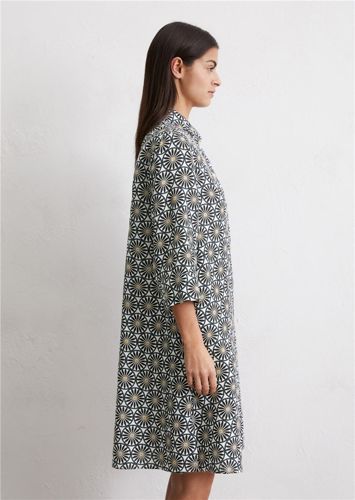 Marc O'Polo Relaxed linen dres with print pattern