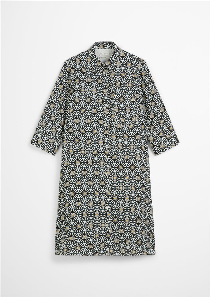 Marc O'Polo Relaxed linen dres with print pattern