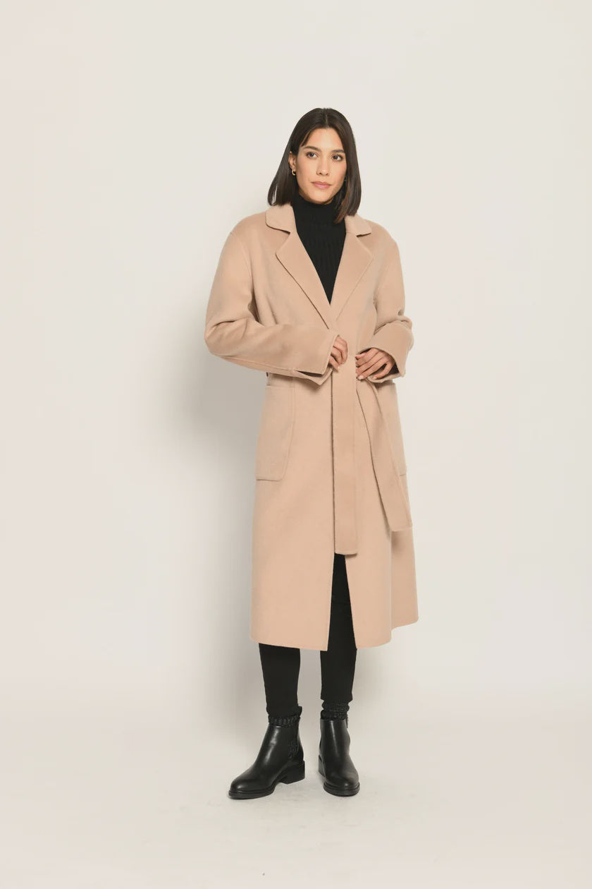 White Label Long coat with belt