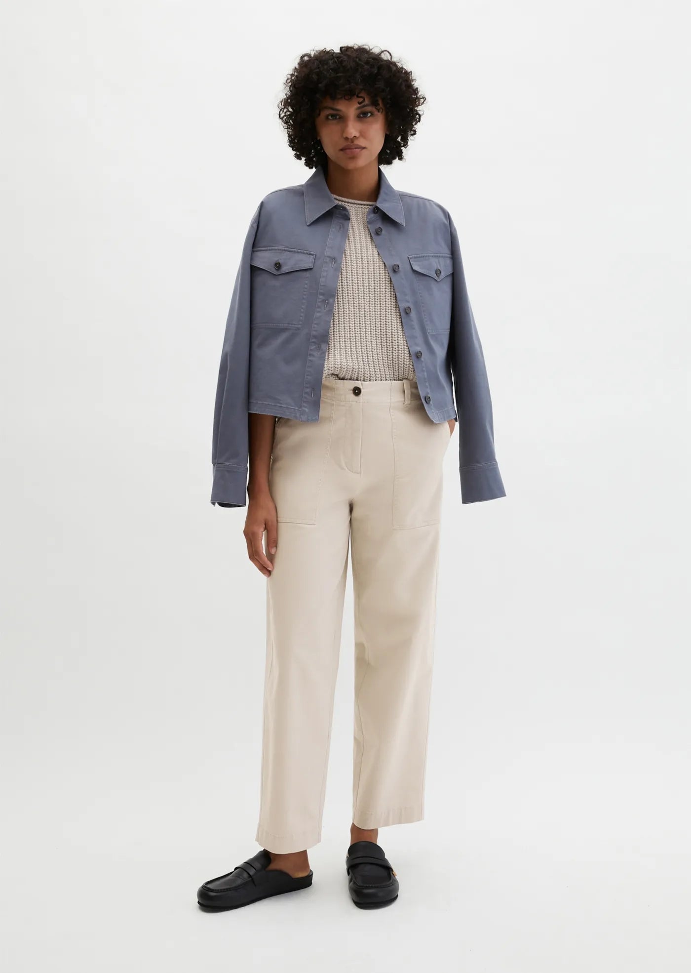 Marc O'Polo Barrel Pants made from brushed cotton twill