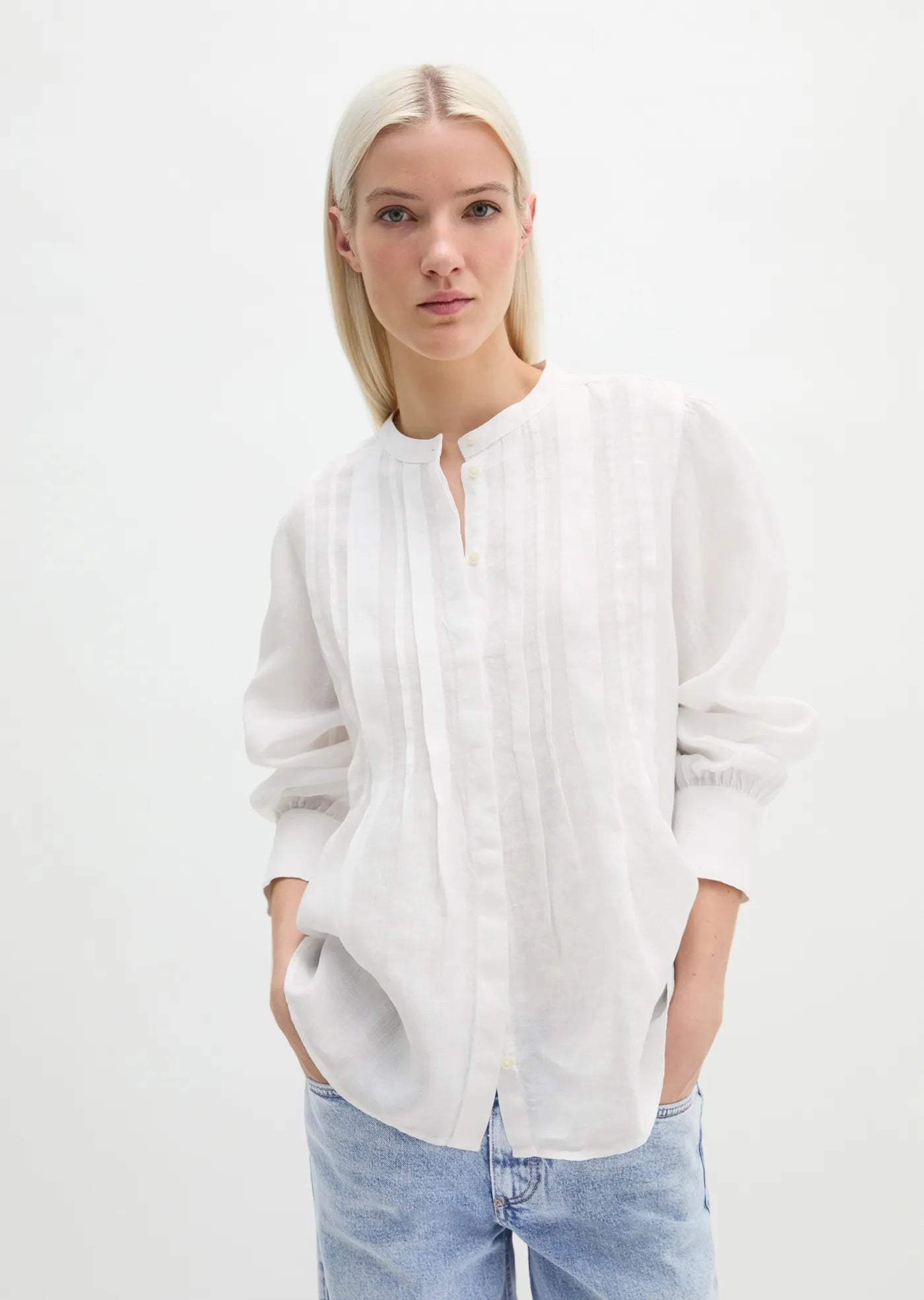 Marc O'Polo Linen blouse A-shape White