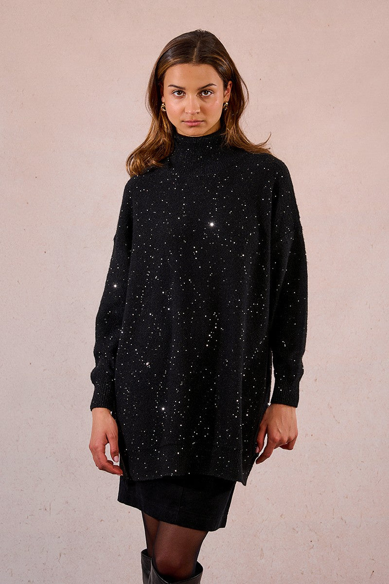 Molly Bracken Oversized knit and sequin sweater