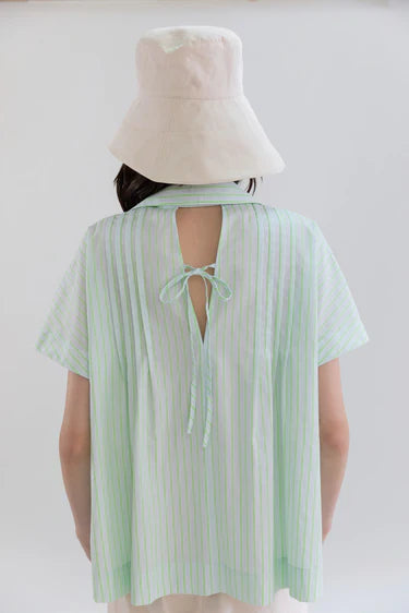 Psophia COTTON OXFORD OPEN-FRONT CAPE SHIRT