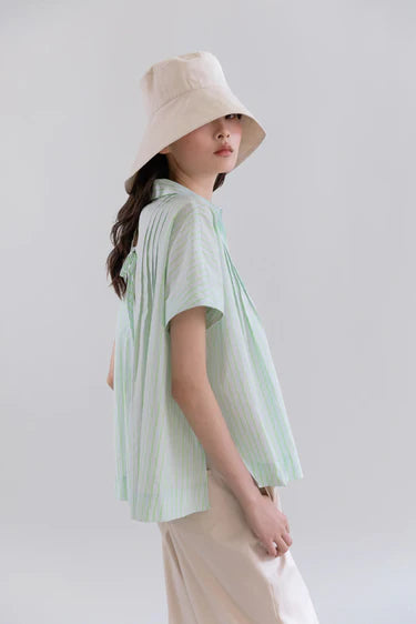 Psophia COTTON OXFORD OPEN-FRONT CAPE SHIRT