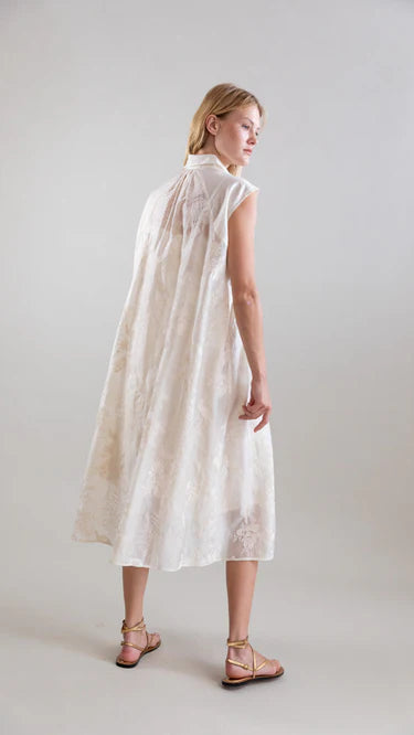 Psophia ETHEREAL BOTANICAL TENCEL SHIRT-INSPIRED DRESS