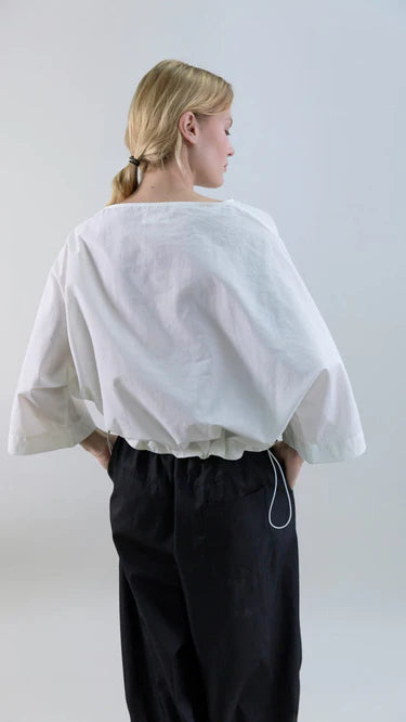 Psophia MUTED PEONY STUDY OVERSIZED DRAWSTRING TOP