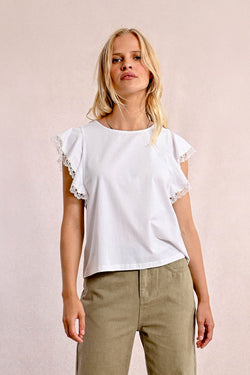 Molly Bracken Ruffled sleeve t-shirt