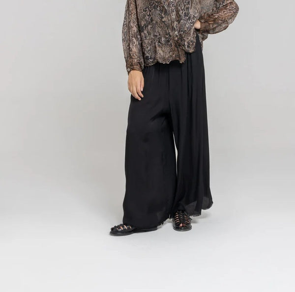 Sanctamuerte Palazzo Trousers Black