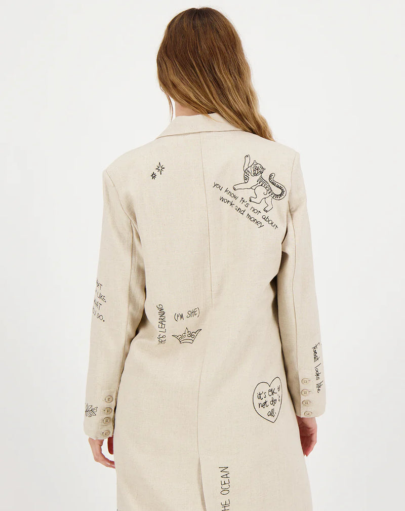 Me369 Rene Long Embroidered Jacket